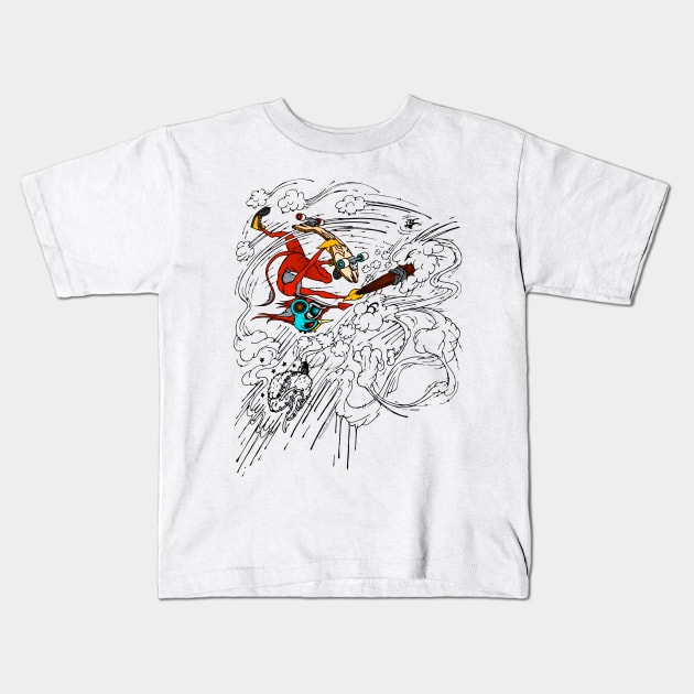 skater fox gift 2 Kids T-Shirt by roombirth